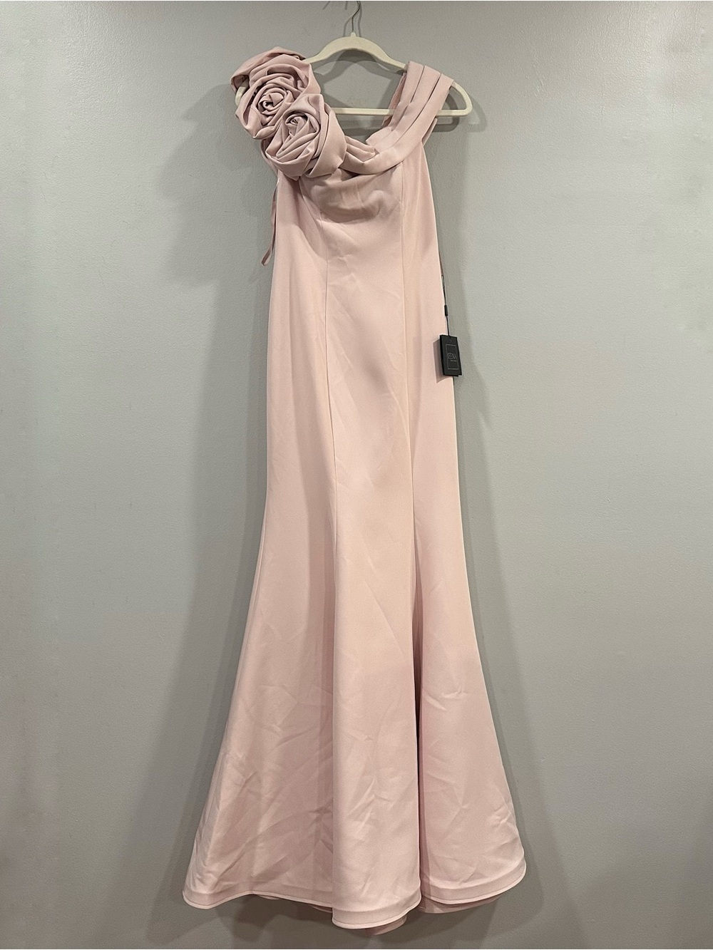 Mac Duggal 21104 Light Pink Off The Shoulder Crepe Mermaid Gown sz 2 NWD